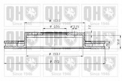 QUINTON HAZELL bdc4364 -  Тормозной диск